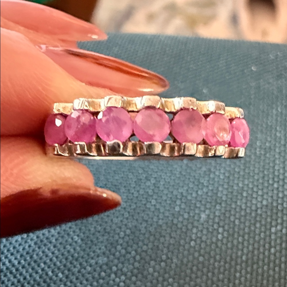 Sterling Silver semi-precious gemstone Bracelet and Ring Set - Picture 9 of 12
